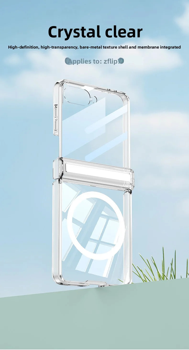 Soft Silicone Full-Coverage Case for Samsung Galaxy Z Flip 7 | Airbag, Magnetic & Magsafe Compatible