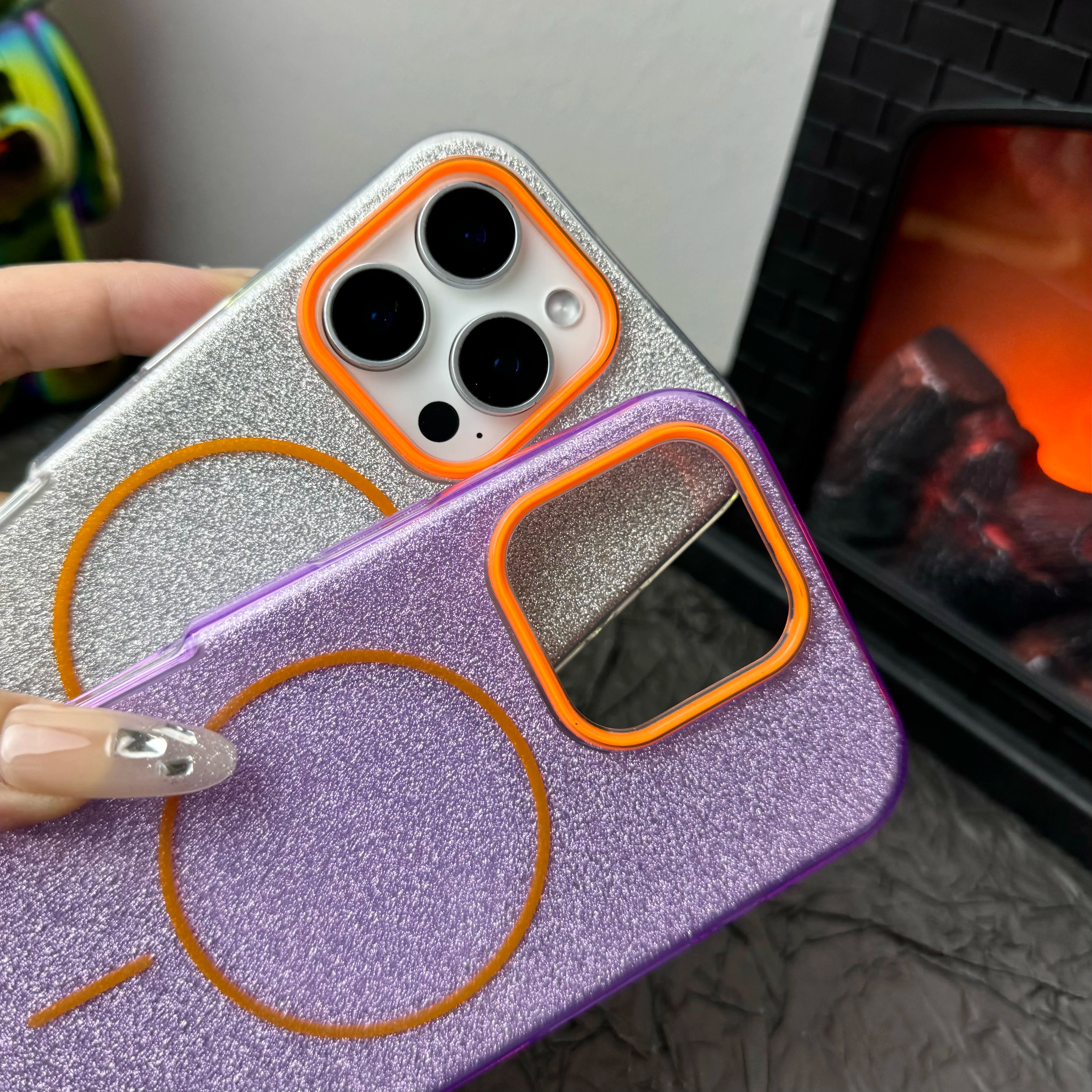 Luxury Diamond Glitter Case for iPhone 12–17 Series | MagSafe Compatible Wireless Charging Protector Cover