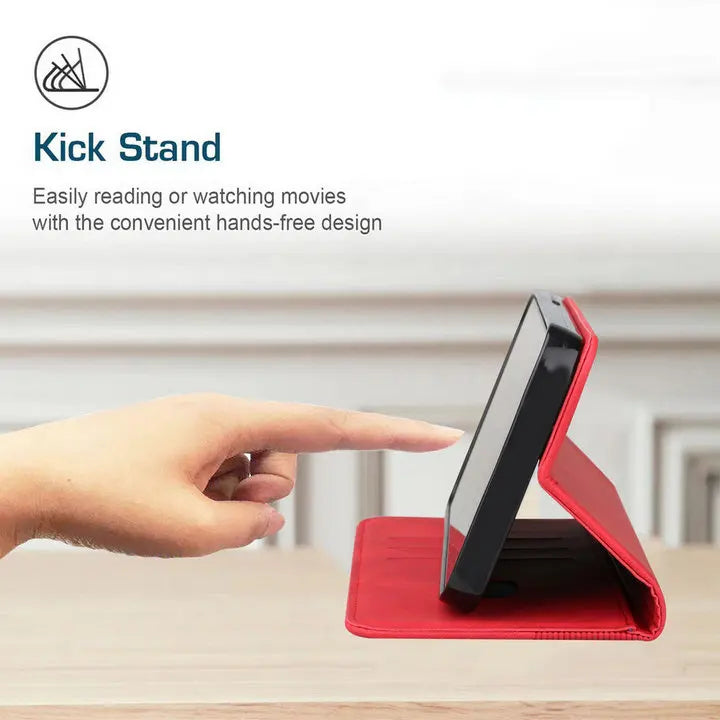 Luxury Magnetic Flip Wallet Phone Case | Shockproof, Anti-Fingerprint & Card Slot for iPhone