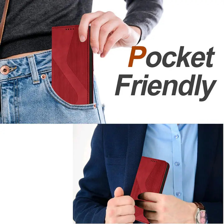 Luxury Magnetic Flip Wallet Phone Case | Shockproof, Anti-Fingerprint & Card Slot for iPhone