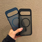 Google Pixel 9A / 9 Pro XL / 10 / 10 Pro Case | Transparent Magnetic MagSafe Wireless Charging Slim Matte Cover with Stand Holder