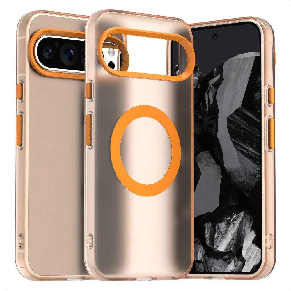 Google Pixel 8 / 8A / 8 Pro / 9 / 9A / 9 Pro XL Case | Matte Clear Magnetic MagSafe Shockproof Frosted Armor Cover