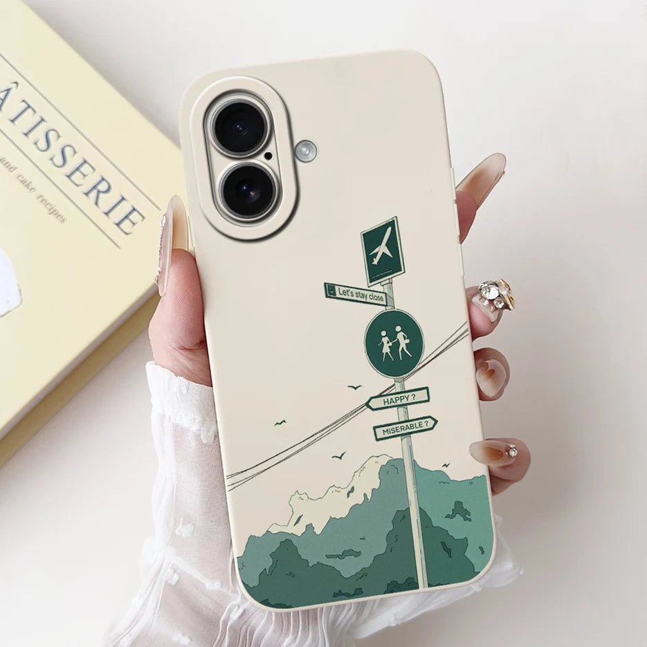 Fashion Cartoon Soft Silicone Phone Case | Shockproof & Anti-Fingerprint for iPhone 17 Series