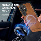 Luxury Leather & Silicone Full-Coverage Case for Samsung Galaxy S23-S24 Series | Shockproof & Waterproof