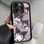 Full-Coverage Cartoon & Geometric iPhone Case | Shockproof & Anti-Fingerprint Protection